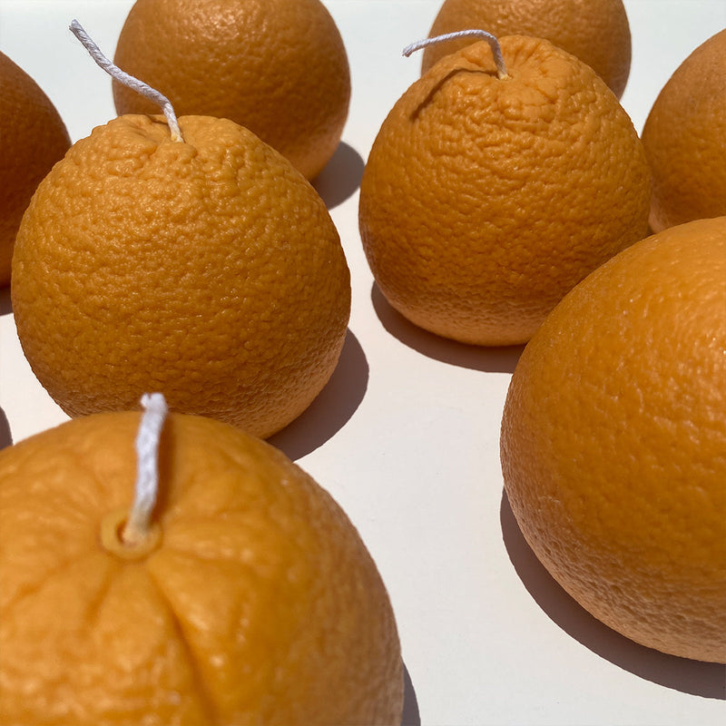 Large Orange Candle-zoom-