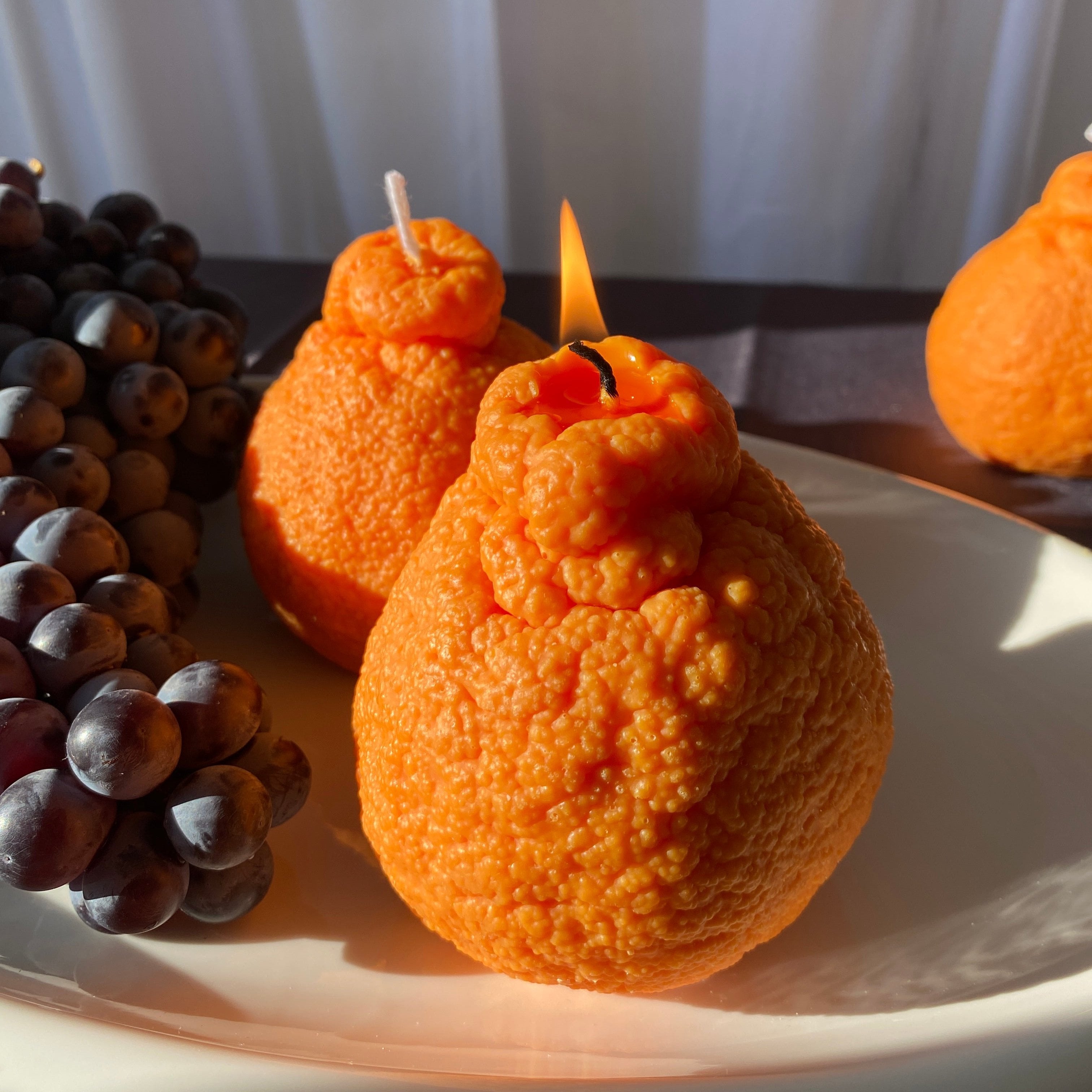 Large Dekopon Orange Candle-zoom-1