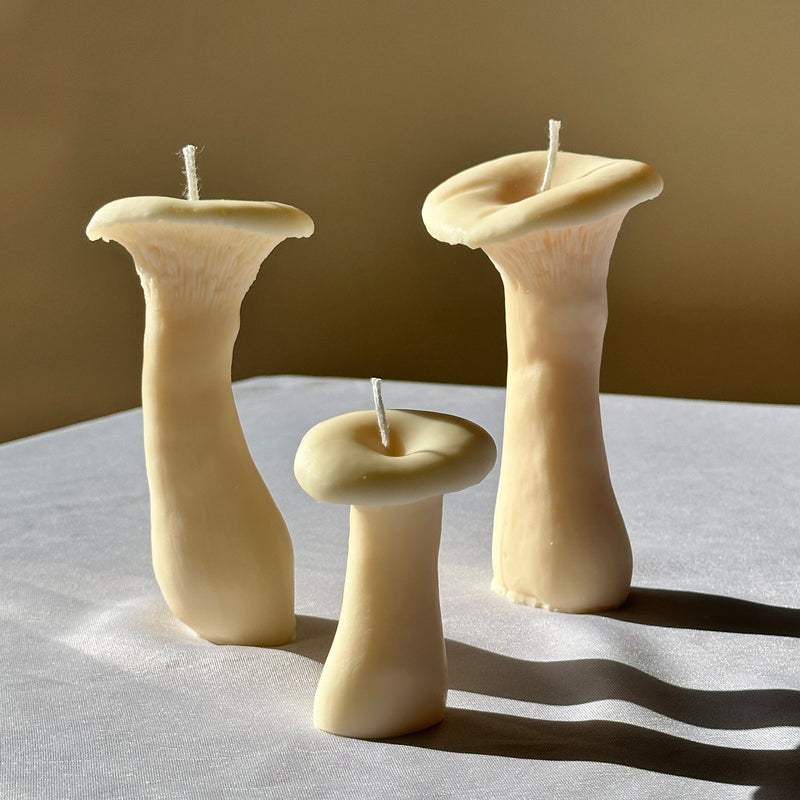 Mushroom Candle Set | Pack of Three-zoom-
