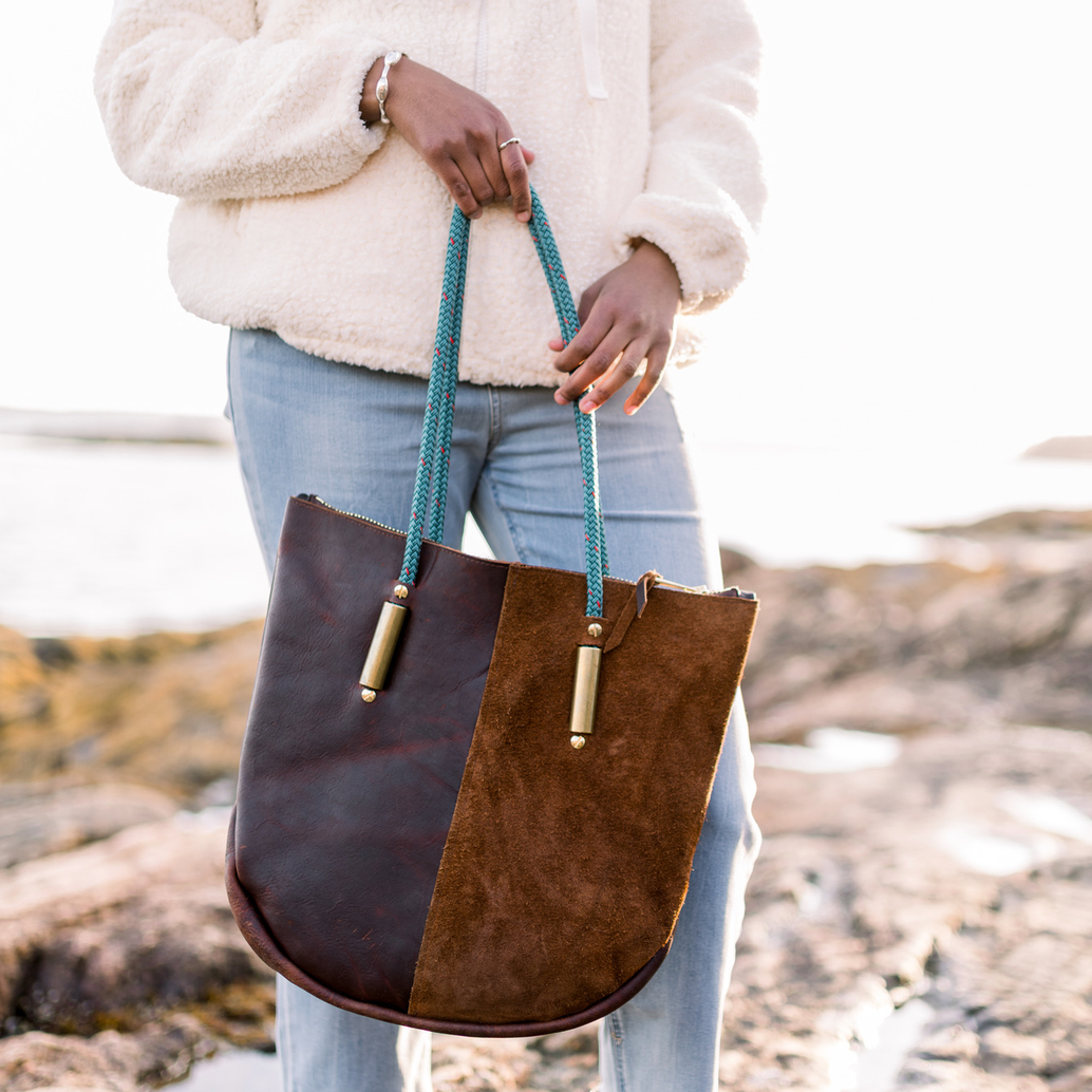 Zip Tote in Brown Leather-zoom-2
