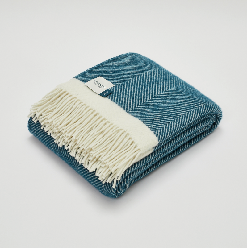 Herringbone Wool Blanket-zoom-
