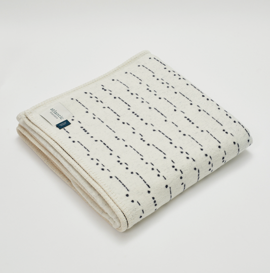 Morse Code Recycled Cotton Blanket