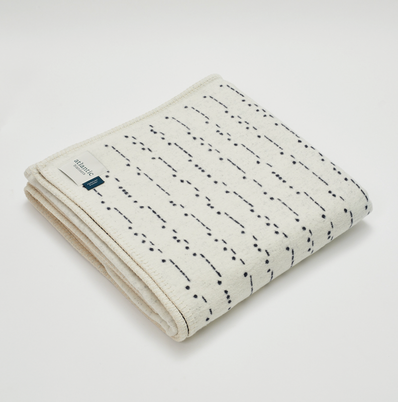 Morse Code Recycled Cotton Blanket-zoom-