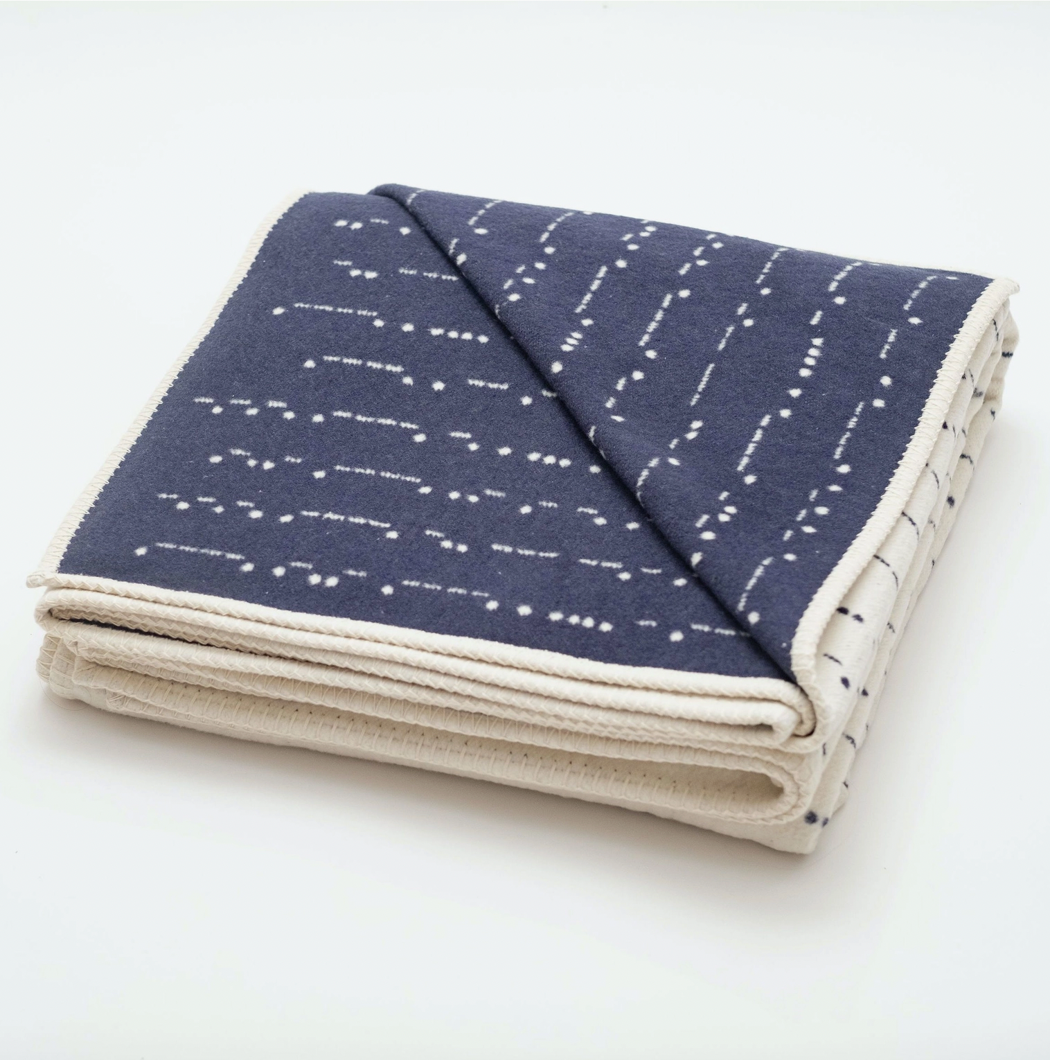Morse Code Recycled Cotton Blanket-zoom-2