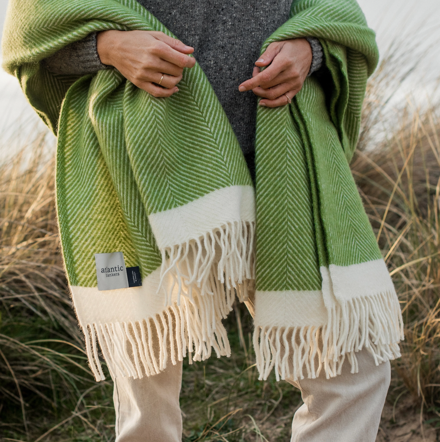 Herringbone Wool Blanket-zoom-4