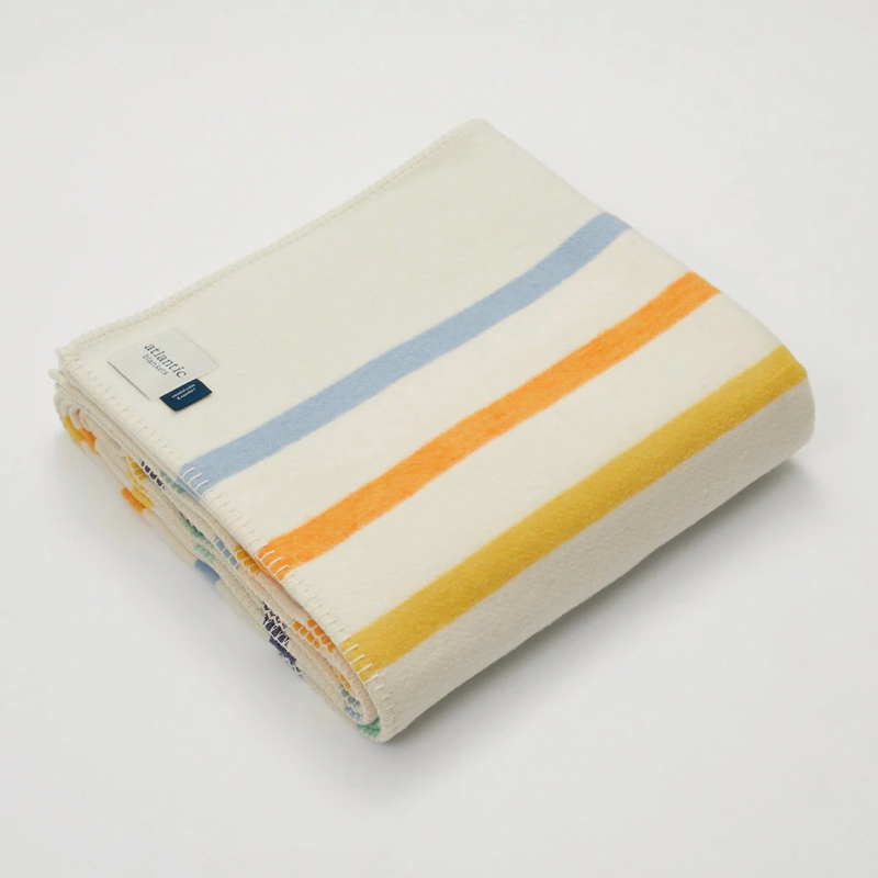 Bright Stripe Recycled Cotton Blanket-zoom-