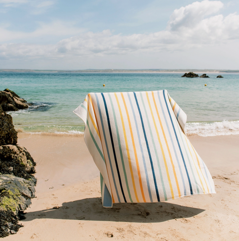 Bright Stripe Recycled Cotton Blanket-zoom-