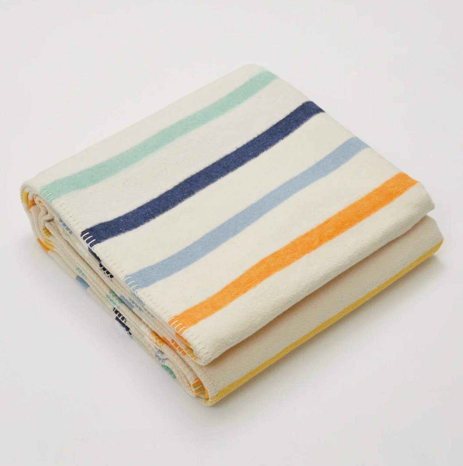 Bright Stripe Recycled Cotton Blanket-zoom-3