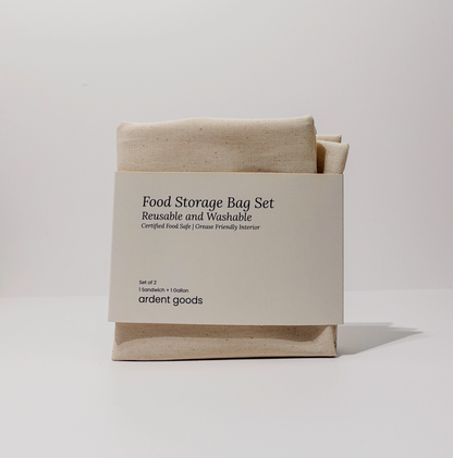 Organic Reusable Food Bag Set