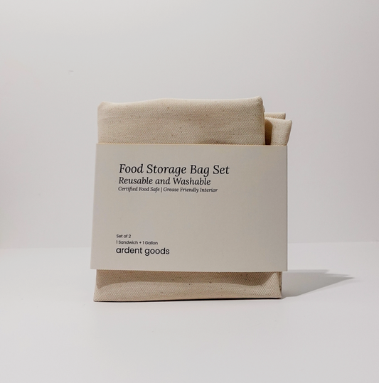Organic Cotton Reusable Food Bag Set