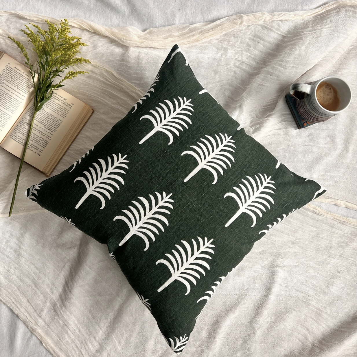 Coastal Calm Linen Pillow Cover  (Set of 2)