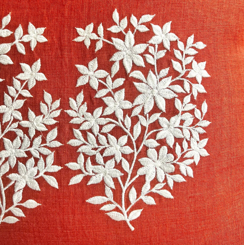 Desert Jasmine Linen Pillow Cover  (Set of 2)-zoom-