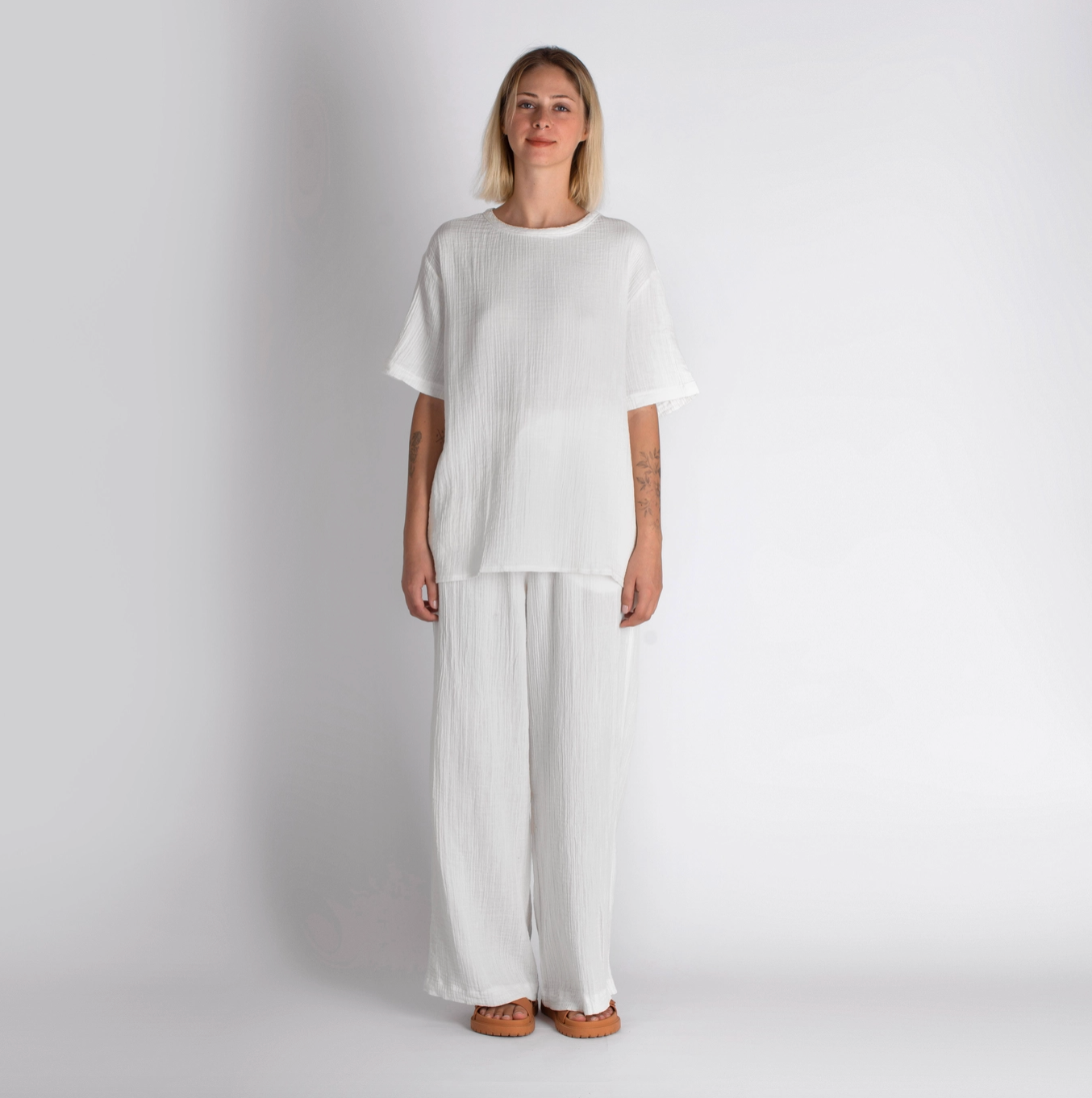 Double-Layered Muslin T-Shirt