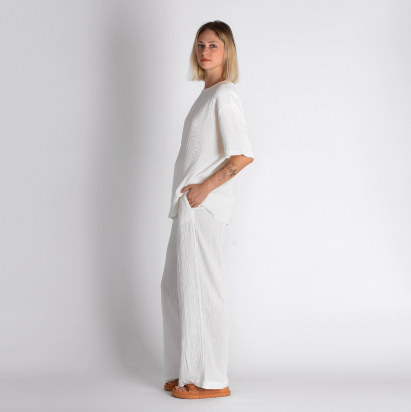 Double-Layered Muslin T-Shirt-zoom-