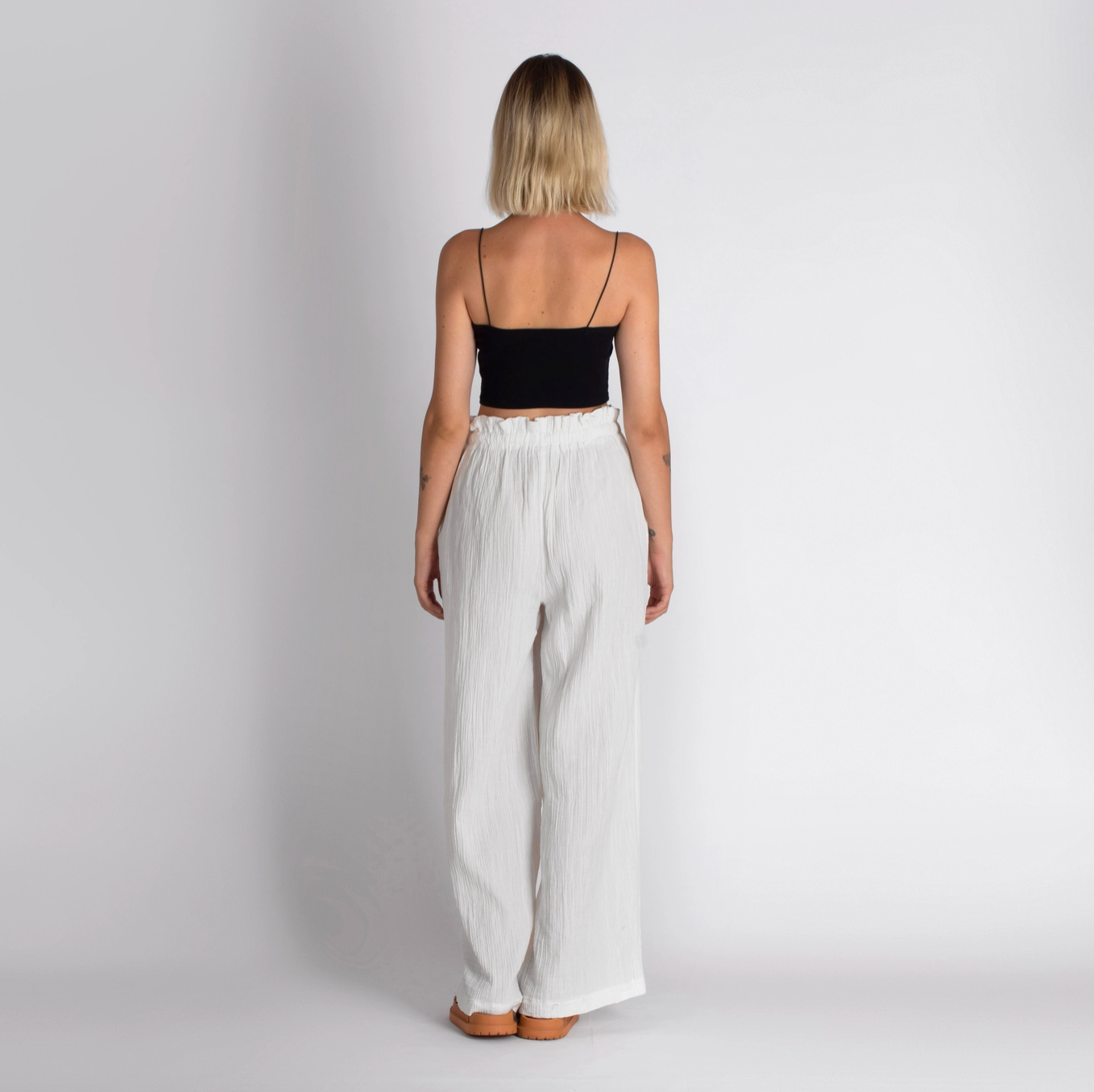 Double-Layered Muslin Wide Leg Pants-zoom-8
