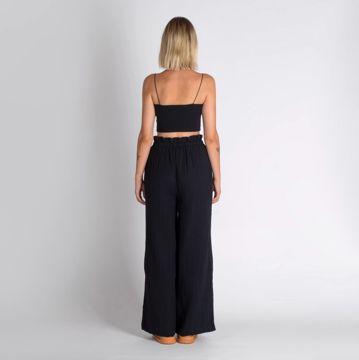Double-Layered Muslin Wide Leg Pants-zoom-7