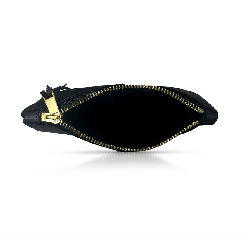 Makeup Bag in Black Leather-zoom-