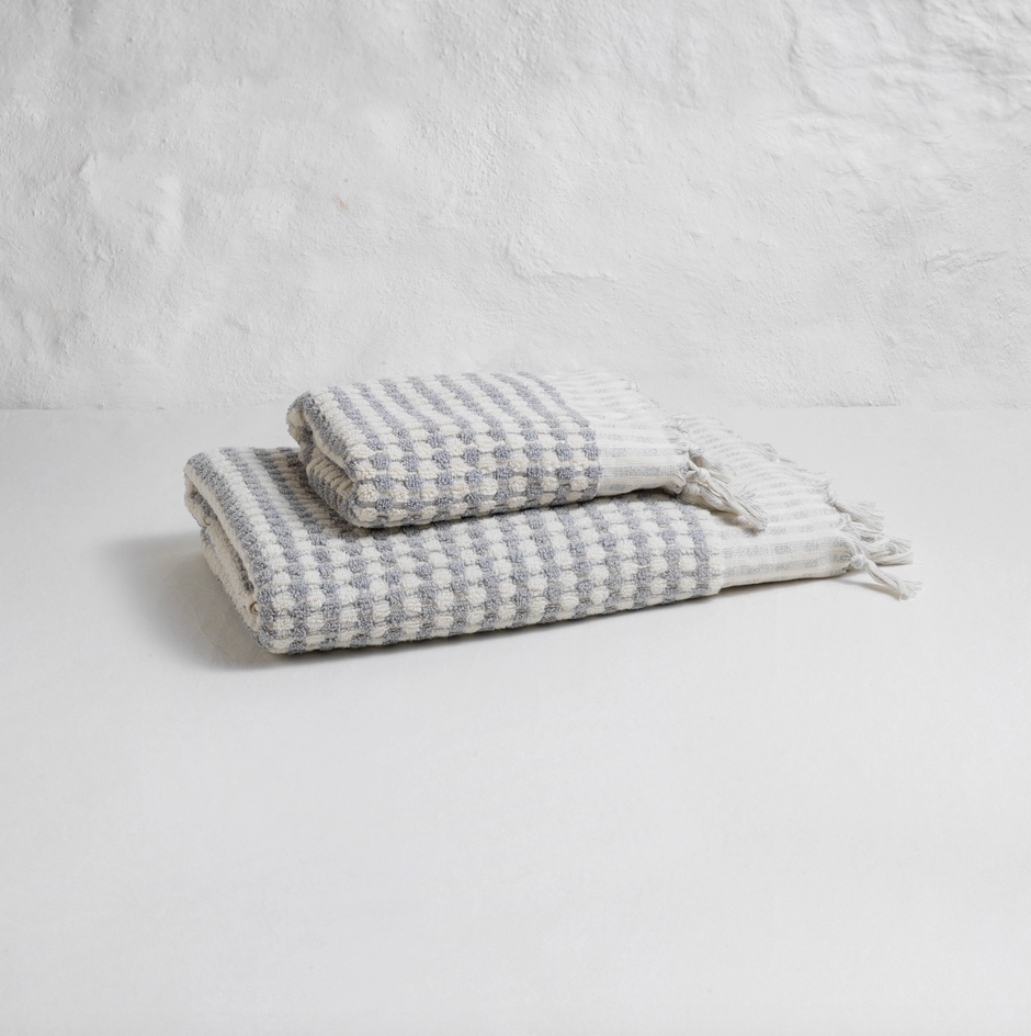 Dotted Terry Bath Towel - Set of Two