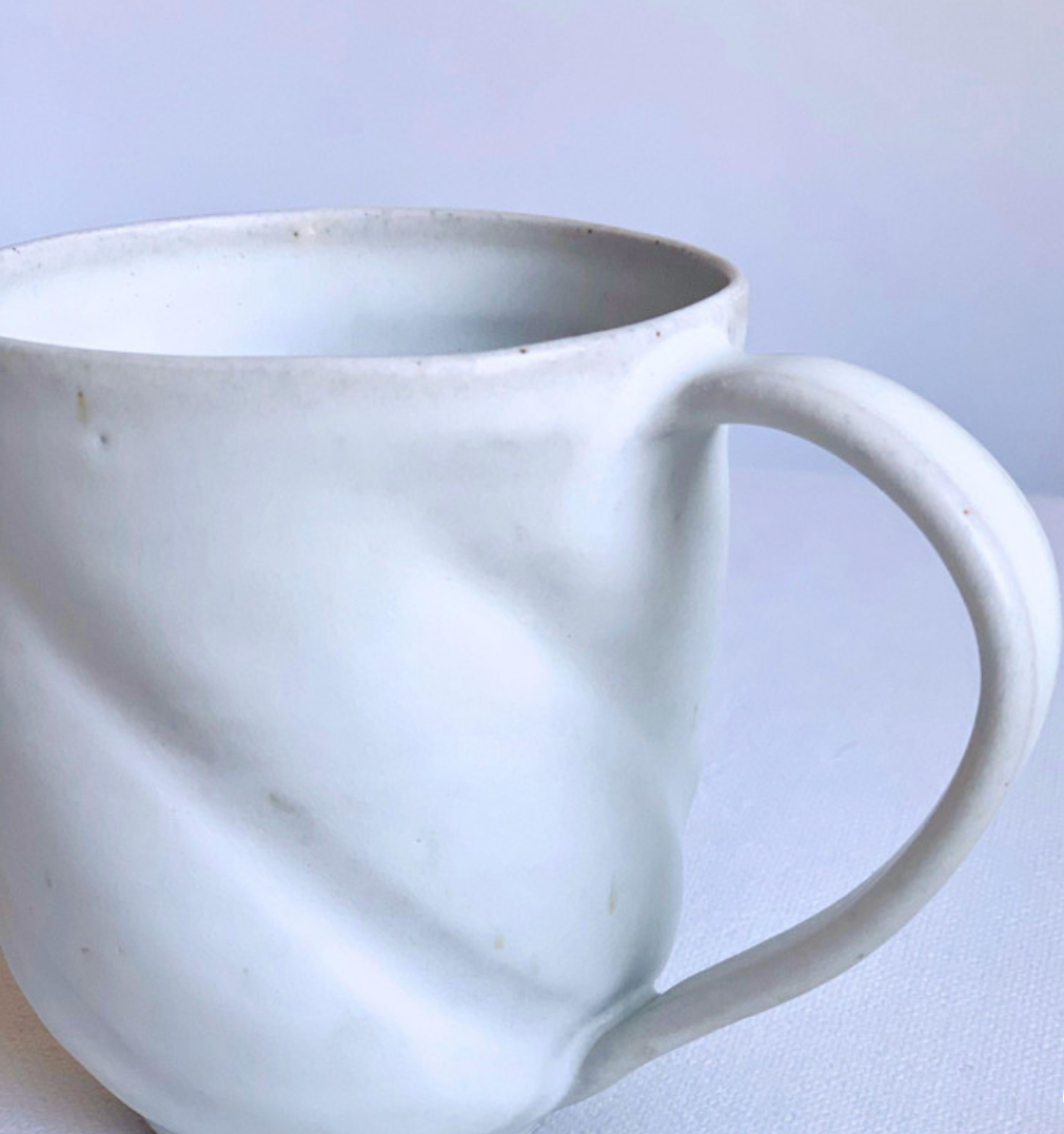 White Spiral Mug