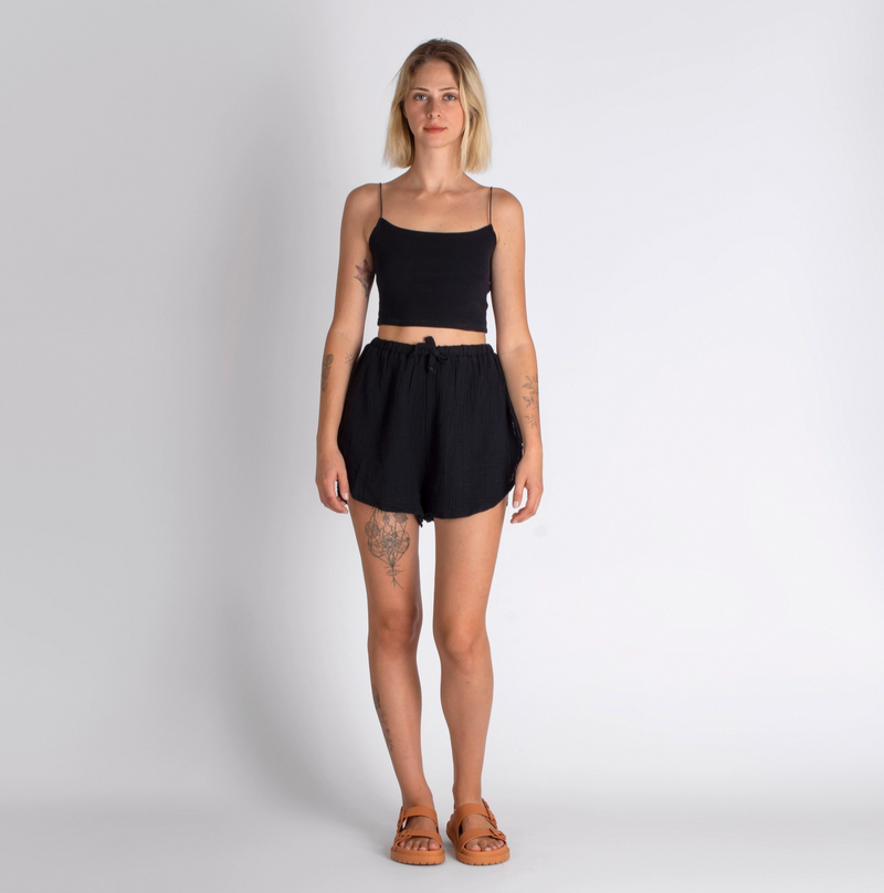 Double-Layered Muslin Shorts-zoom-