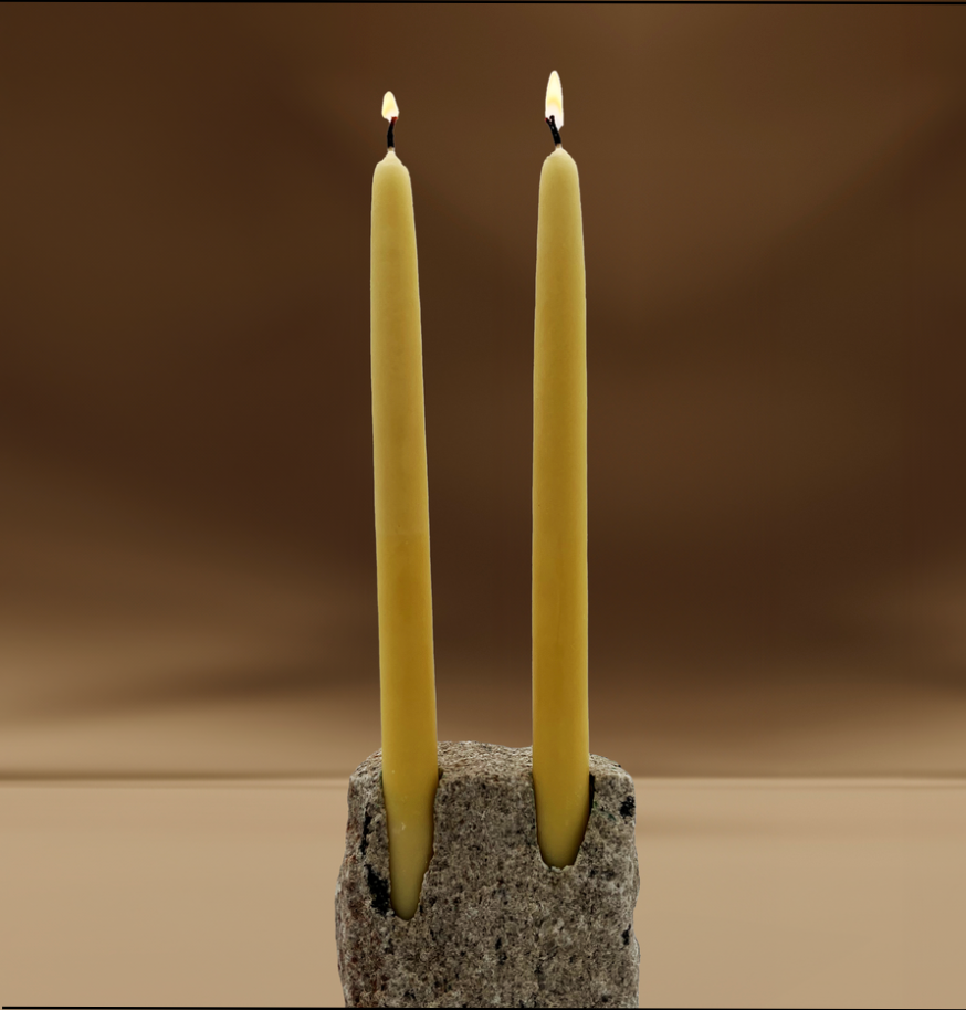 Stone Dual Taper Candle Holder-zoom-1