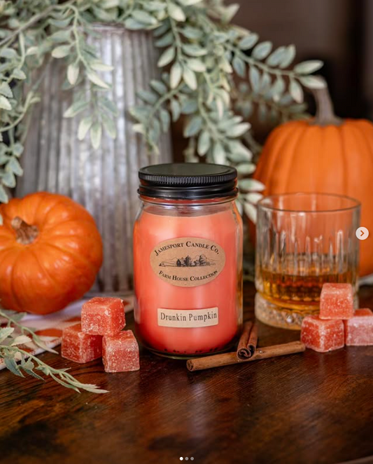 Drunkin Pumpkin Candle | Fruit Jar