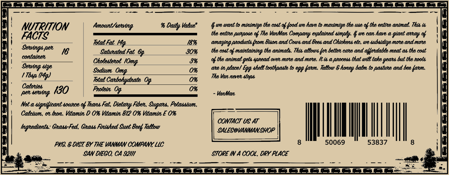 VanMan's Cooking Tallow