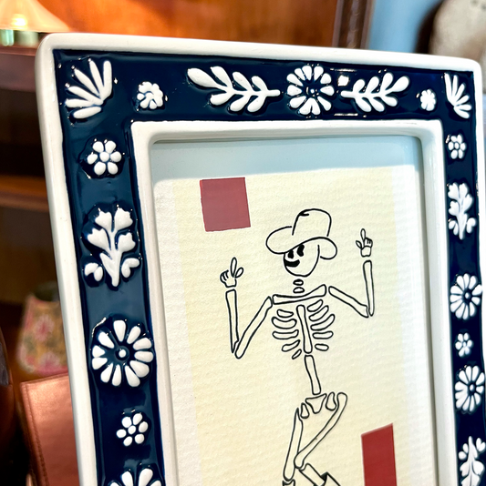 Cowboy Skeleton Painting + Frame | Limited Edition