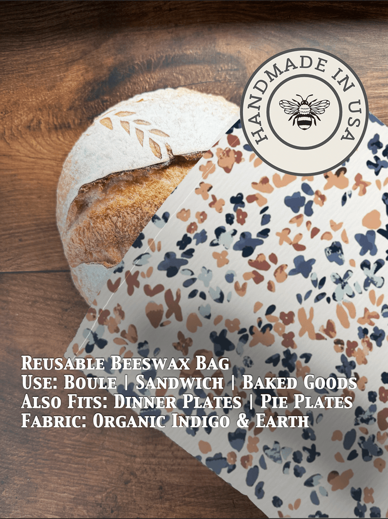 Beeswax Bread Bag | Reusable Cotton Food Storage Bag-zoom-