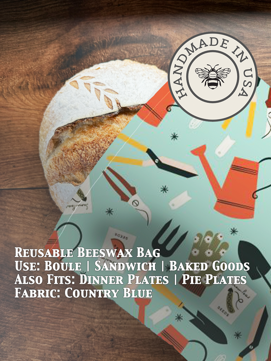 Beeswax Bread Bag | Reusable Cotton Food Storage Bag-129