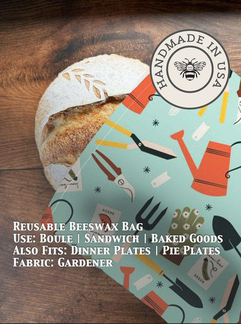 Beeswax Bread Bag | Reusable Cotton Food Storage Bag-zoom-