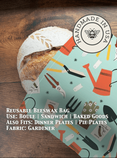 Beeswax Bread Bag | Reusable Cotton Food Storage Bag - Aware House - Five Oaks Farm -