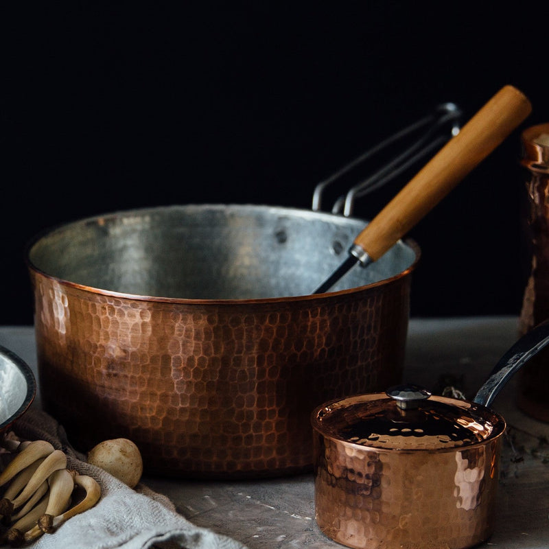 Hammered Copper Saucepan-zoom-