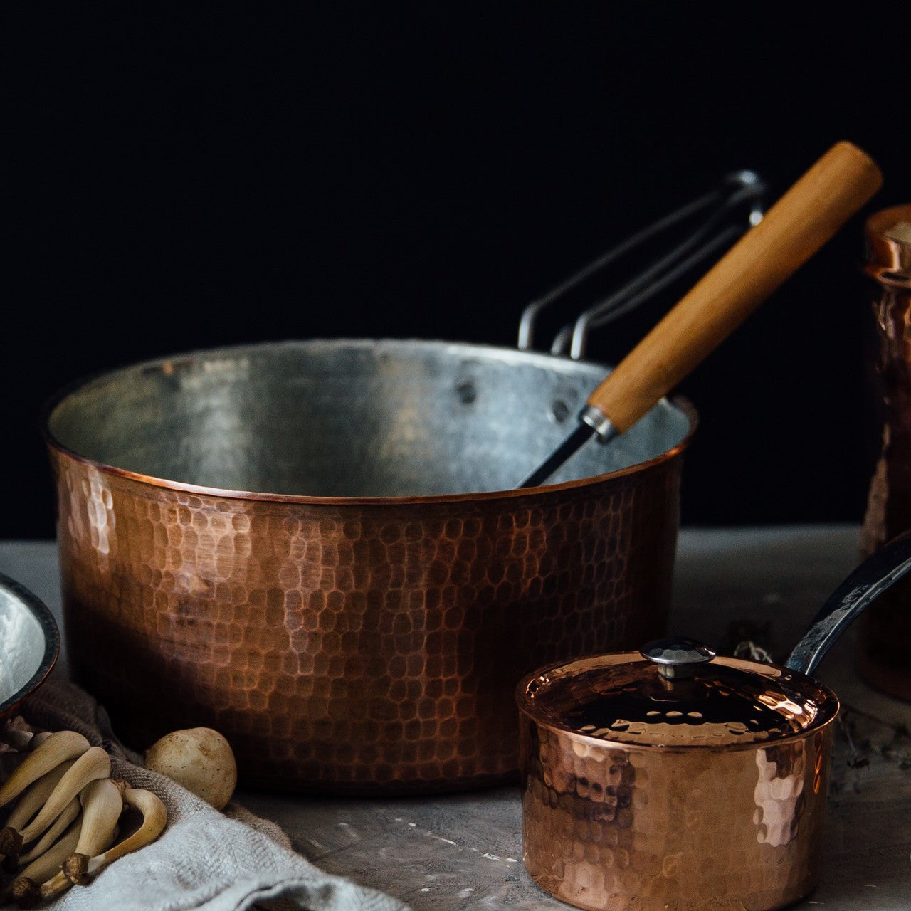 Hammered Copper Saucepan-6