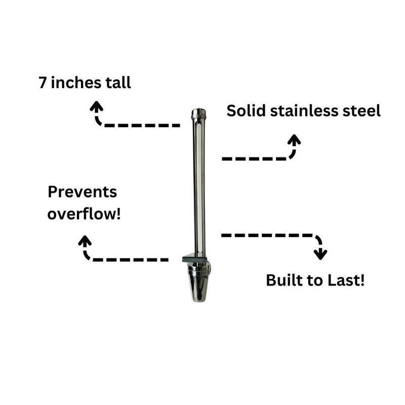 Sertodo Site Tube Spigot, Solid Stainless Steel-zoom-