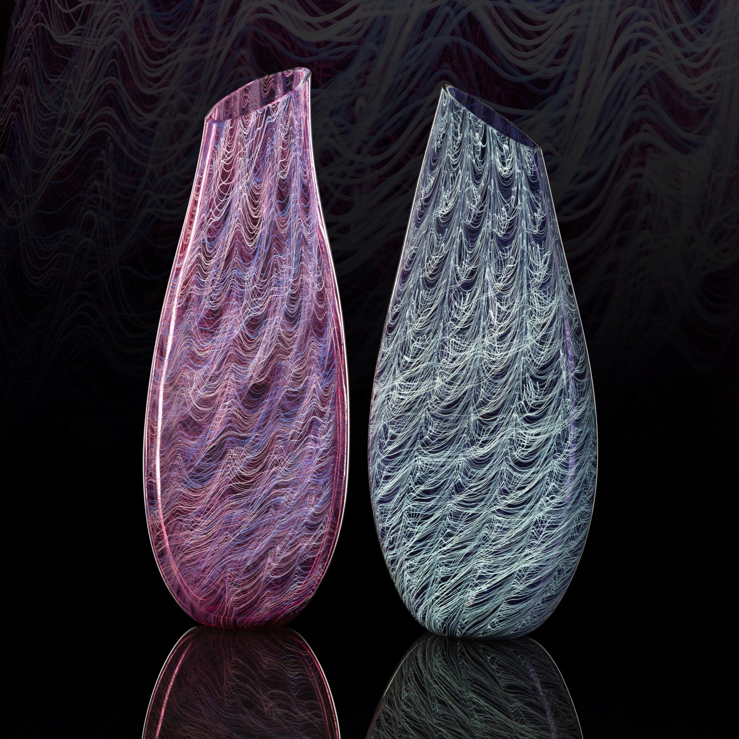 Gold Ruby and Amethyst Frequency Vessel Duo-zoom-1