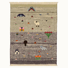 Sheep & Bloom Kids Rug | Handmade Wool Rug for Nursery, Playrooms & Children’s Rooms - Aware House
