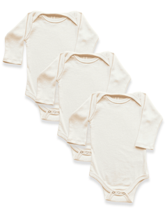 3 Pack - Organic Baby Bodysuit Long Sleeve - Aware House