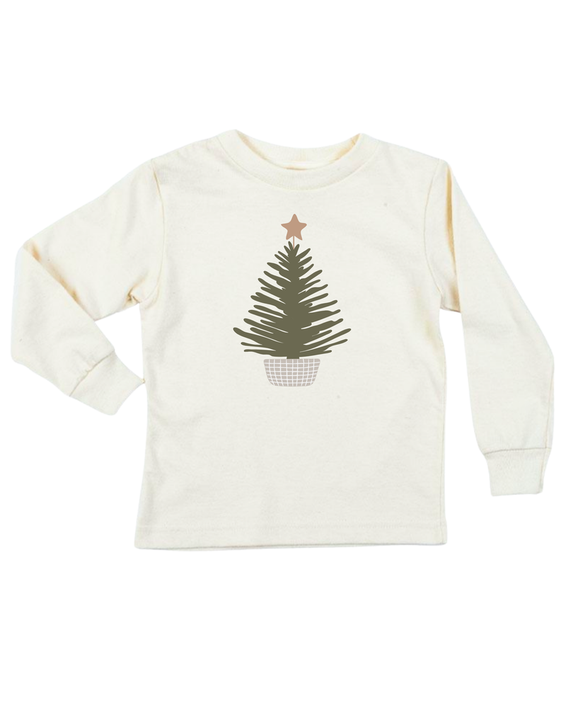 Holiday Tree Organic Kids T-Shirt Long Sleeve-zoom-
