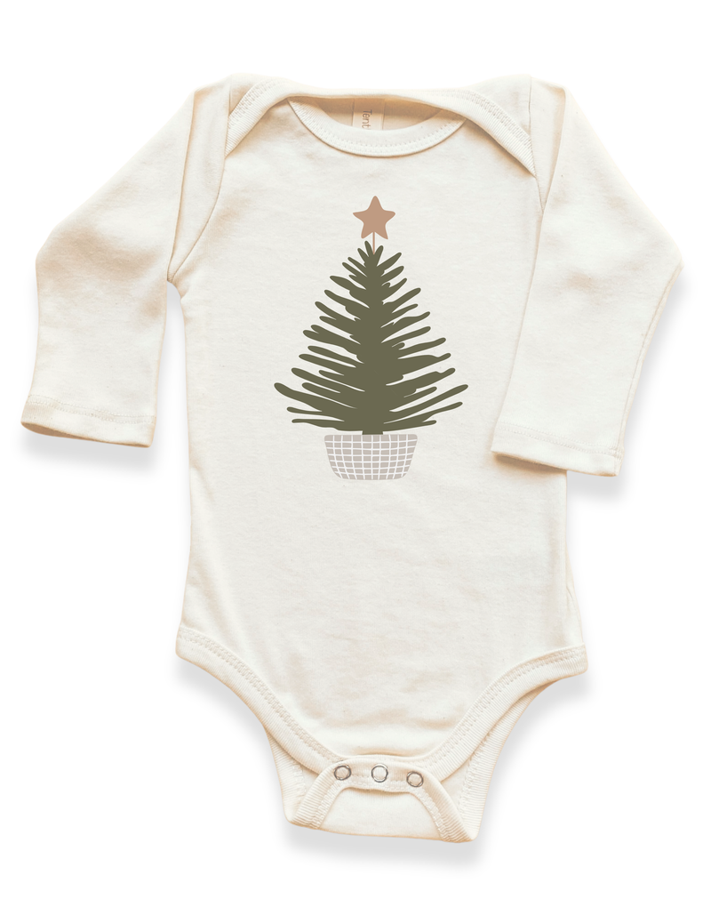 Holiday Tree Organic Baby Bodysuit Long Sleeve-zoom-