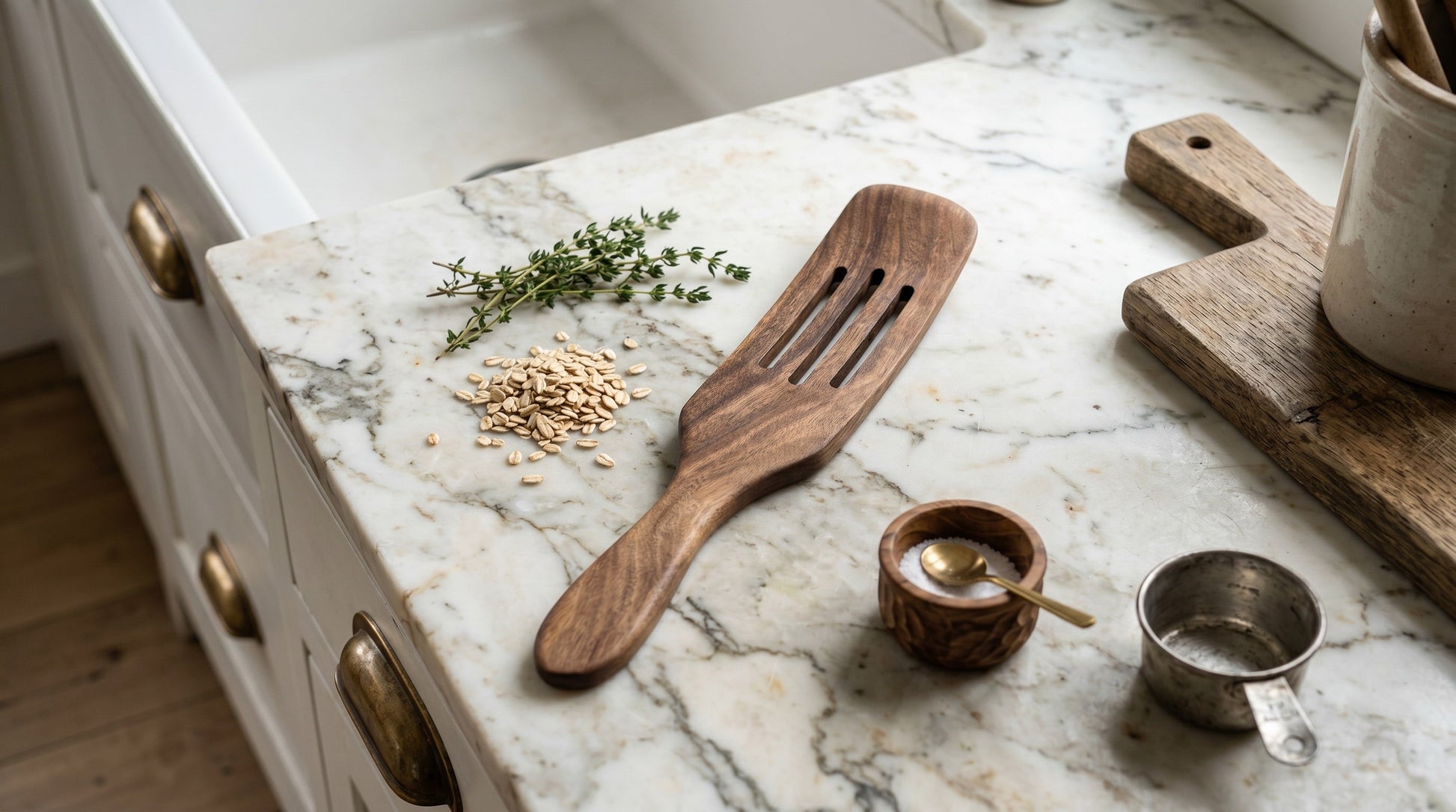 Wooden Spurtle | Teak Wood Kitchen Tool-4