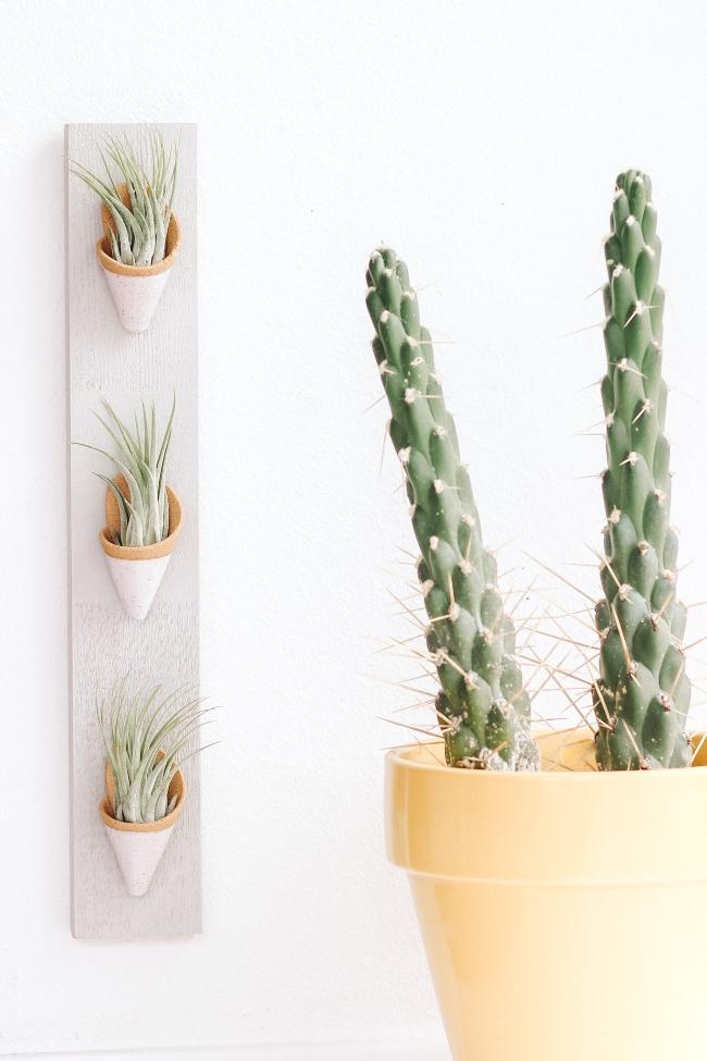 Triple Ceramic Wall Planter-zoom-