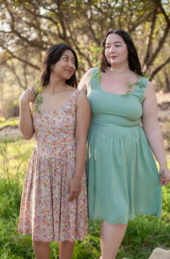 Agnes Dress in Calico Bloom Challis - Aware House - Field Day - 
