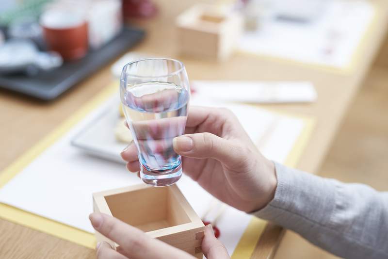 Tsugaru Sake Cup & Masu in Spring Haze