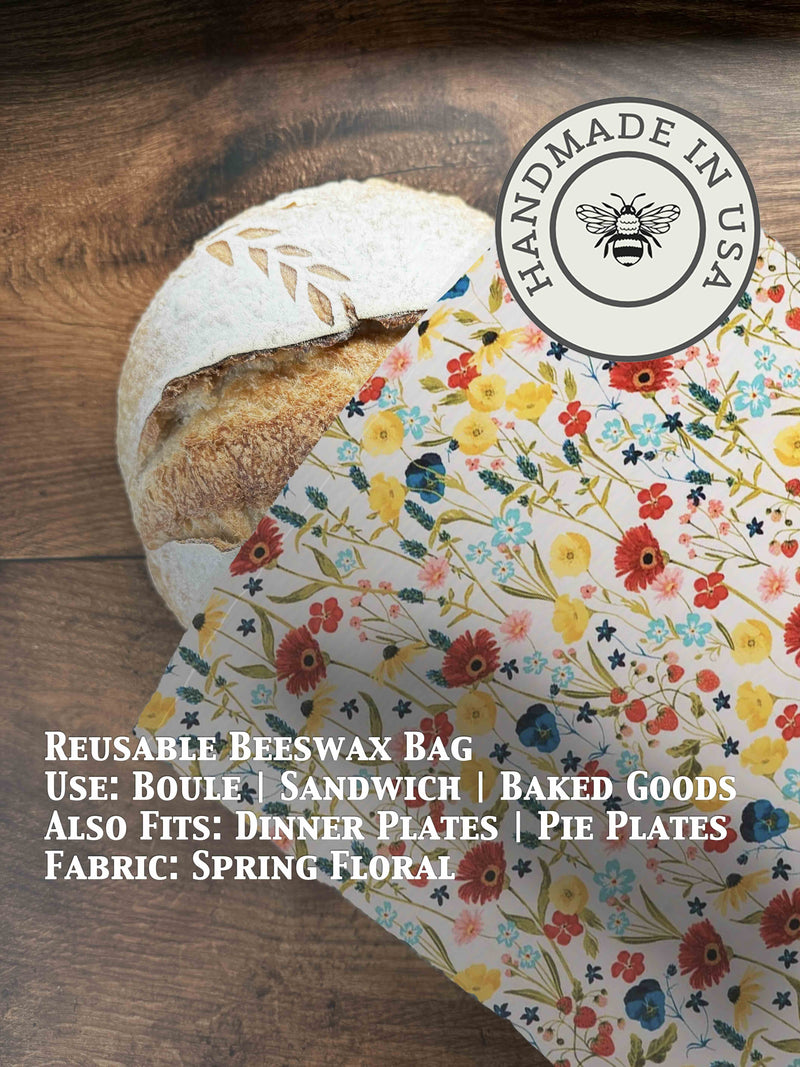 Beeswax Bread Bag | Reusable Cotton Food Storage Bag-zoom-