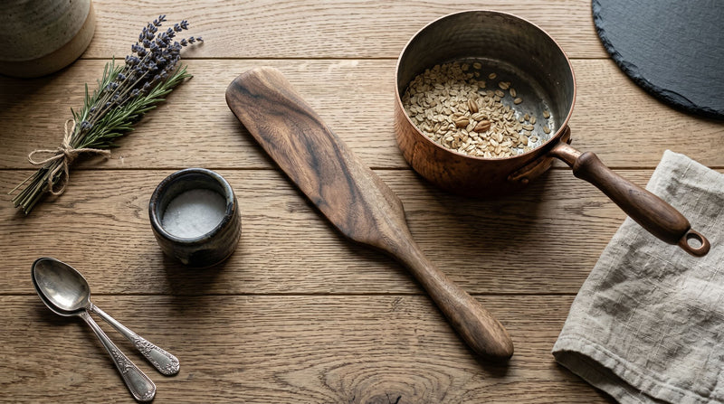 Wooden Spurtle | Teak Wood Kitchen Tool-zoom-