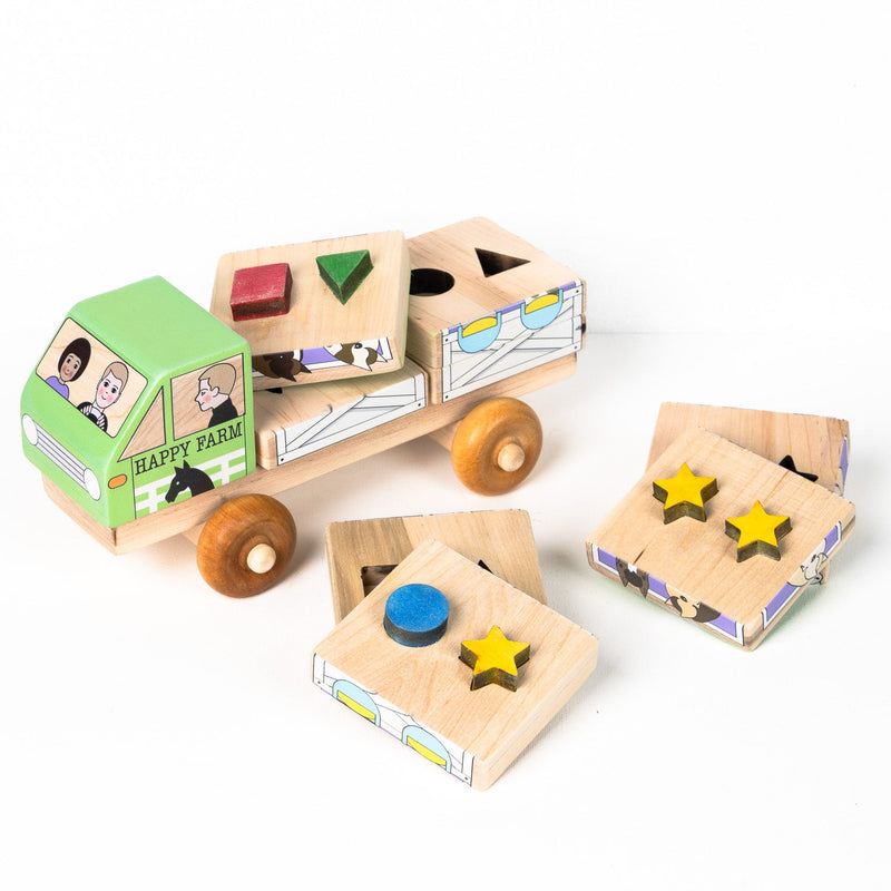 Stackable Puzzle Truck | Horse Trailer-zoom-