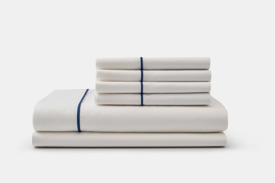 Cotton Piping Design Bed Sheet Set - Aware House - American Blossom Linens - 