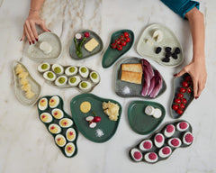 Riverstone Salad Plates | Stacy London & Haand Collection - Aware House