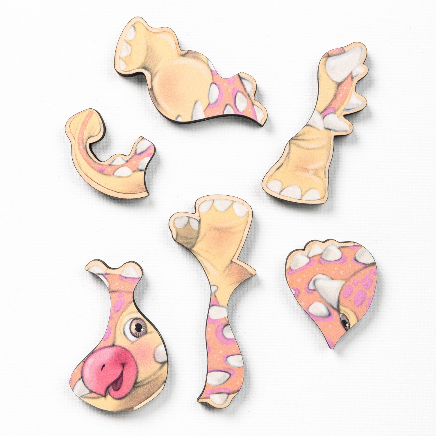 Dinosaur Magnetic Wooden Puzzle Set with Cotton Bag-zoom-12